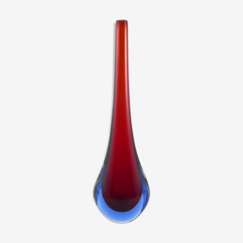 Vase goutte verre Murano modèle Sommerso 1960s