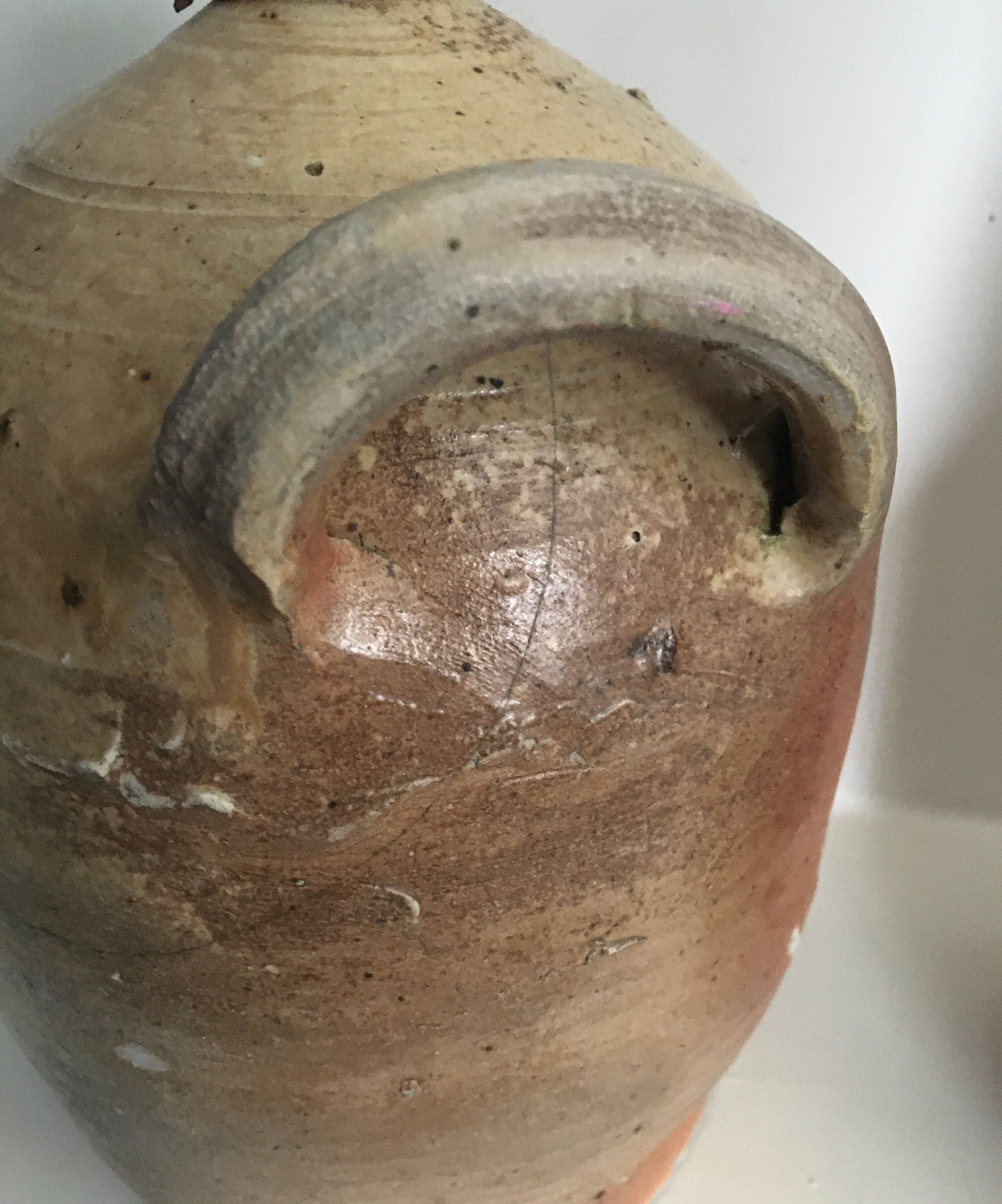 Terracotta lamp, string blinds, cable and vintage switch