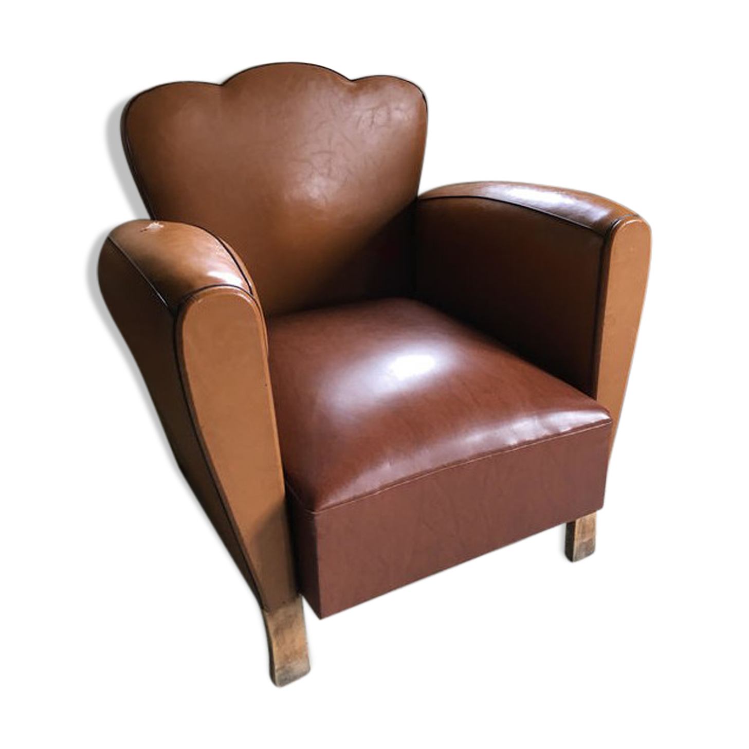 Fauteuil club moustache années 40