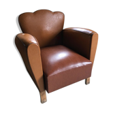 Fauteuil club moustache années 40