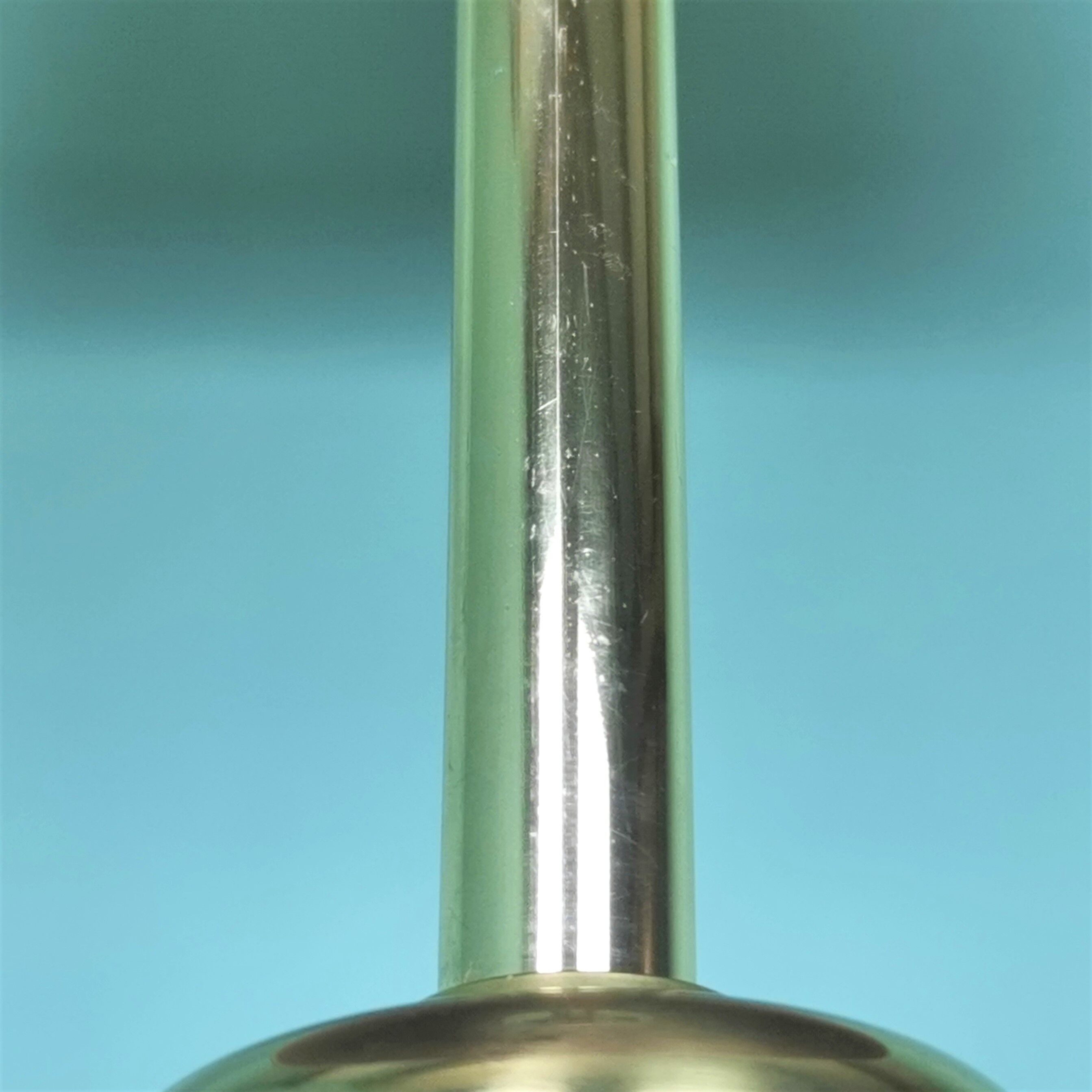 Brass and glass floor lamp