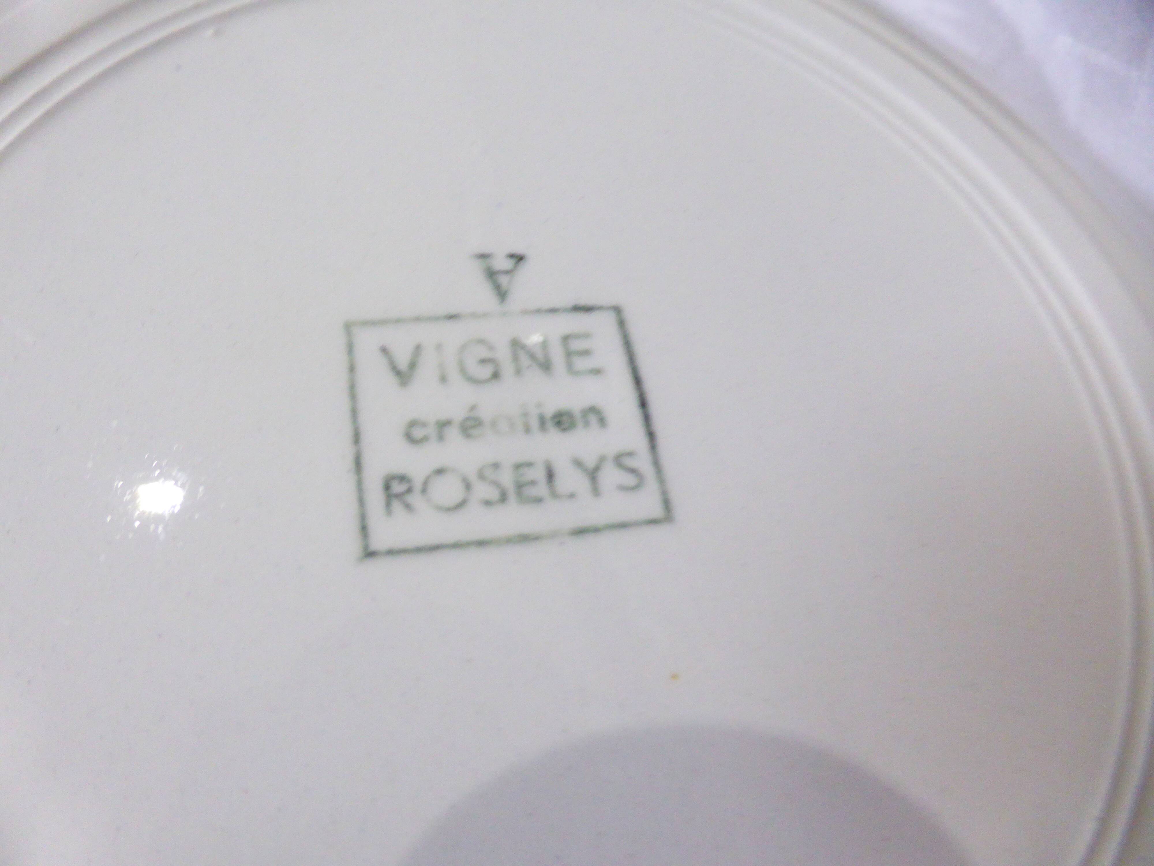 5 deep plates Roselys model vine 211251
