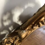 Oval mirror with pediment, 100x70 cm