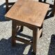 6 rustic brutalist wooden stools