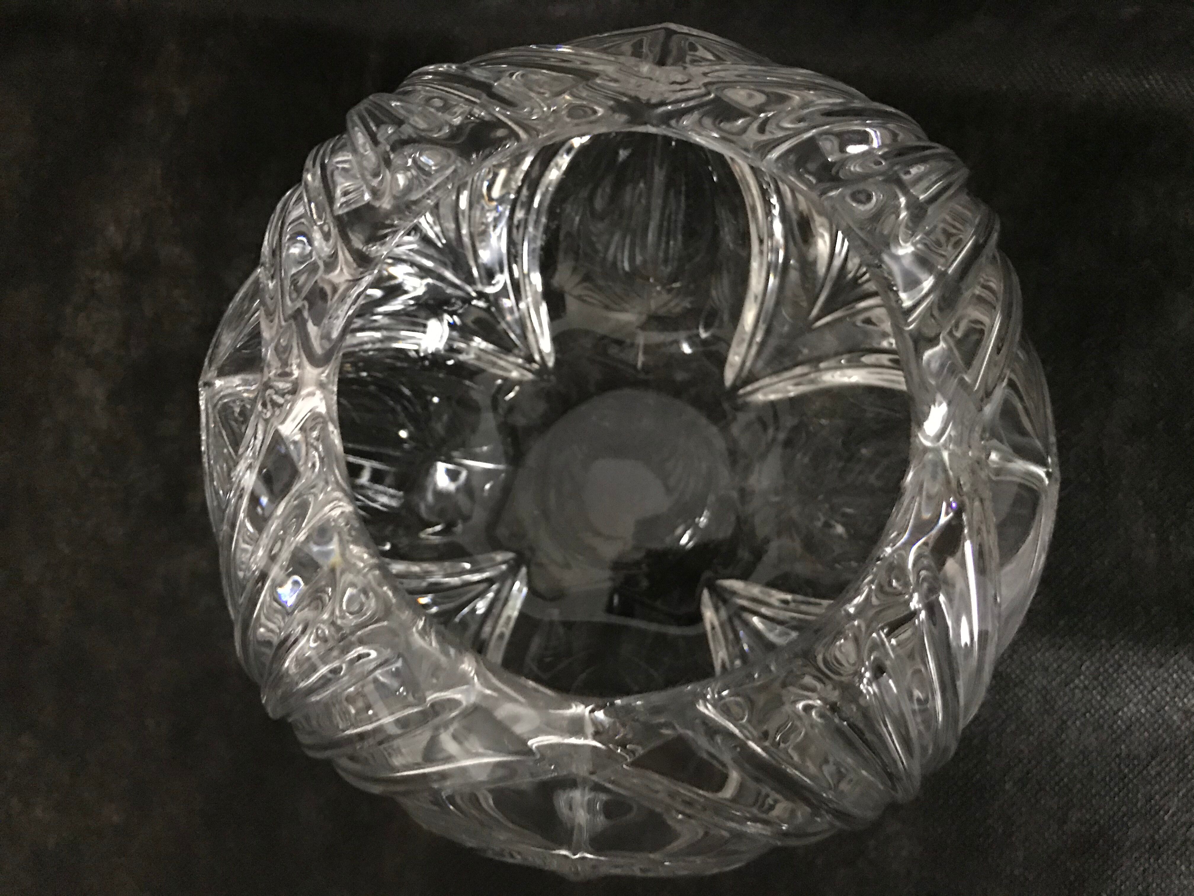 Ball vase in crystal