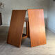 Table scandinave teck ronde vintage pied central étoile extensible