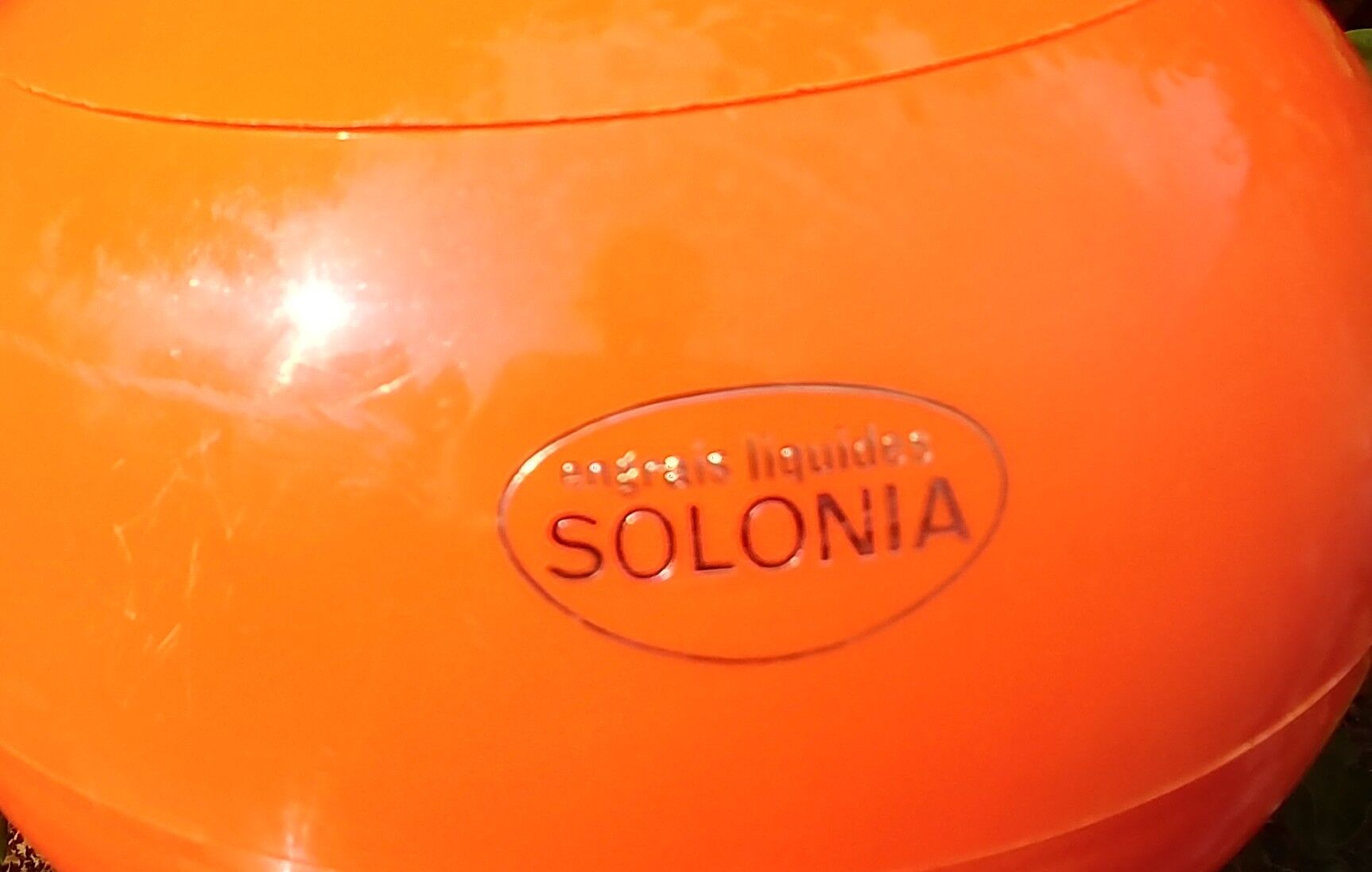 Ice bucket shape orange ball advertising "solonia" vintage 70s