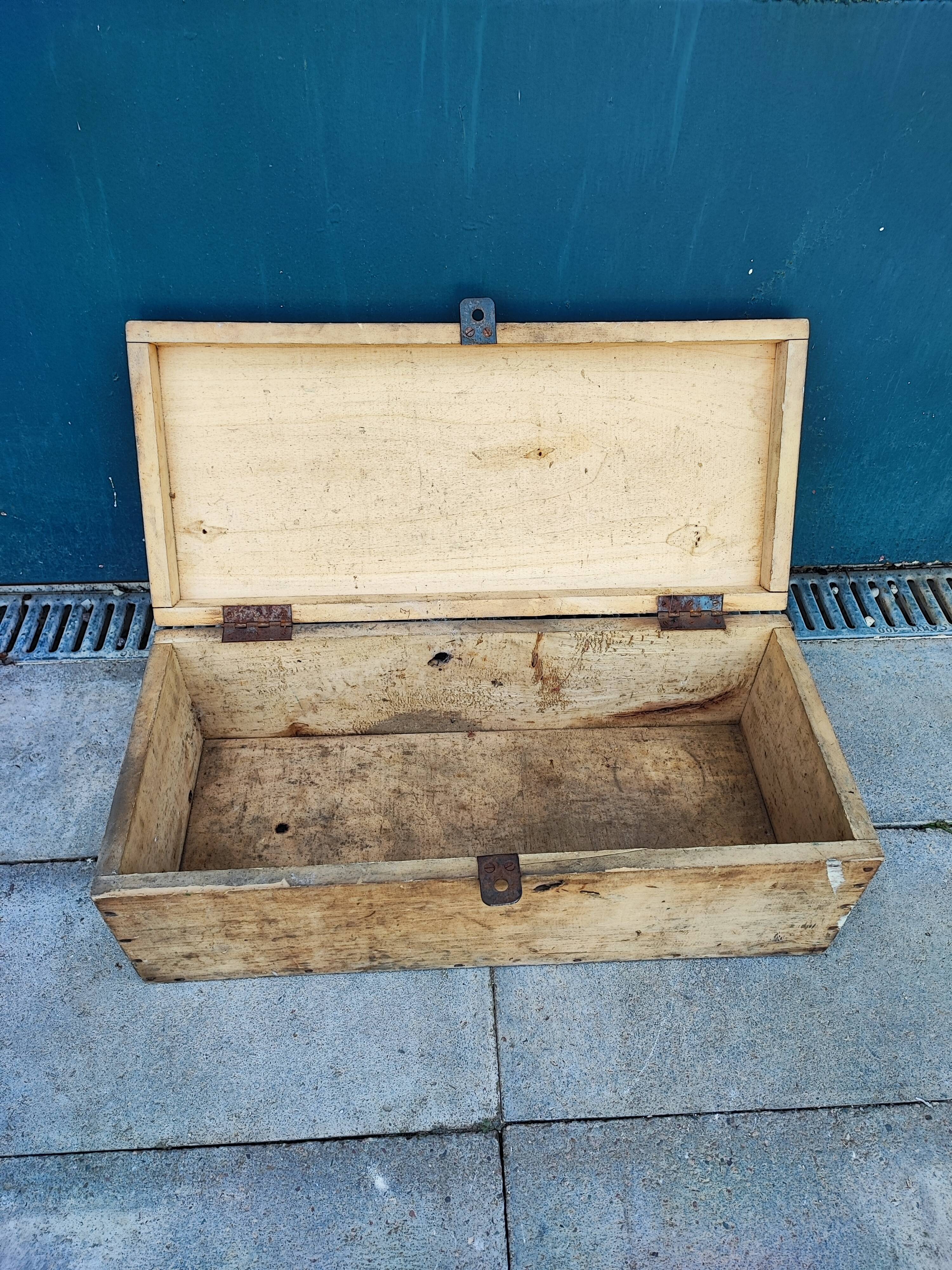 Trunk chest in raw wood