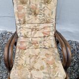 Vintage wicker armchair pair
