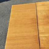 70' wood and chrome kitchen table