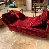 Red velvet daybed