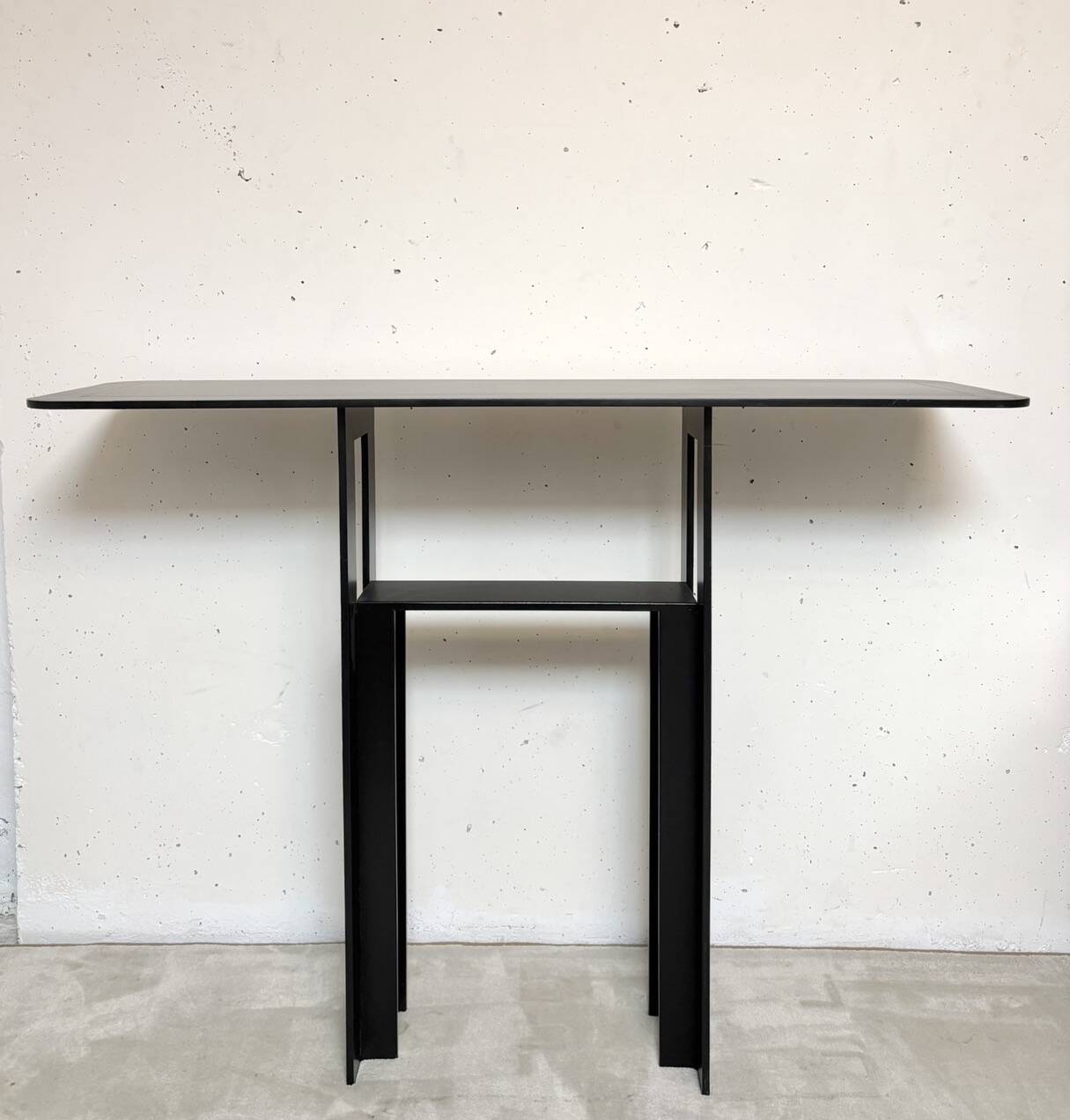 Steel console, Léopold Gest, Protis 1980