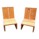 Pine armchairs