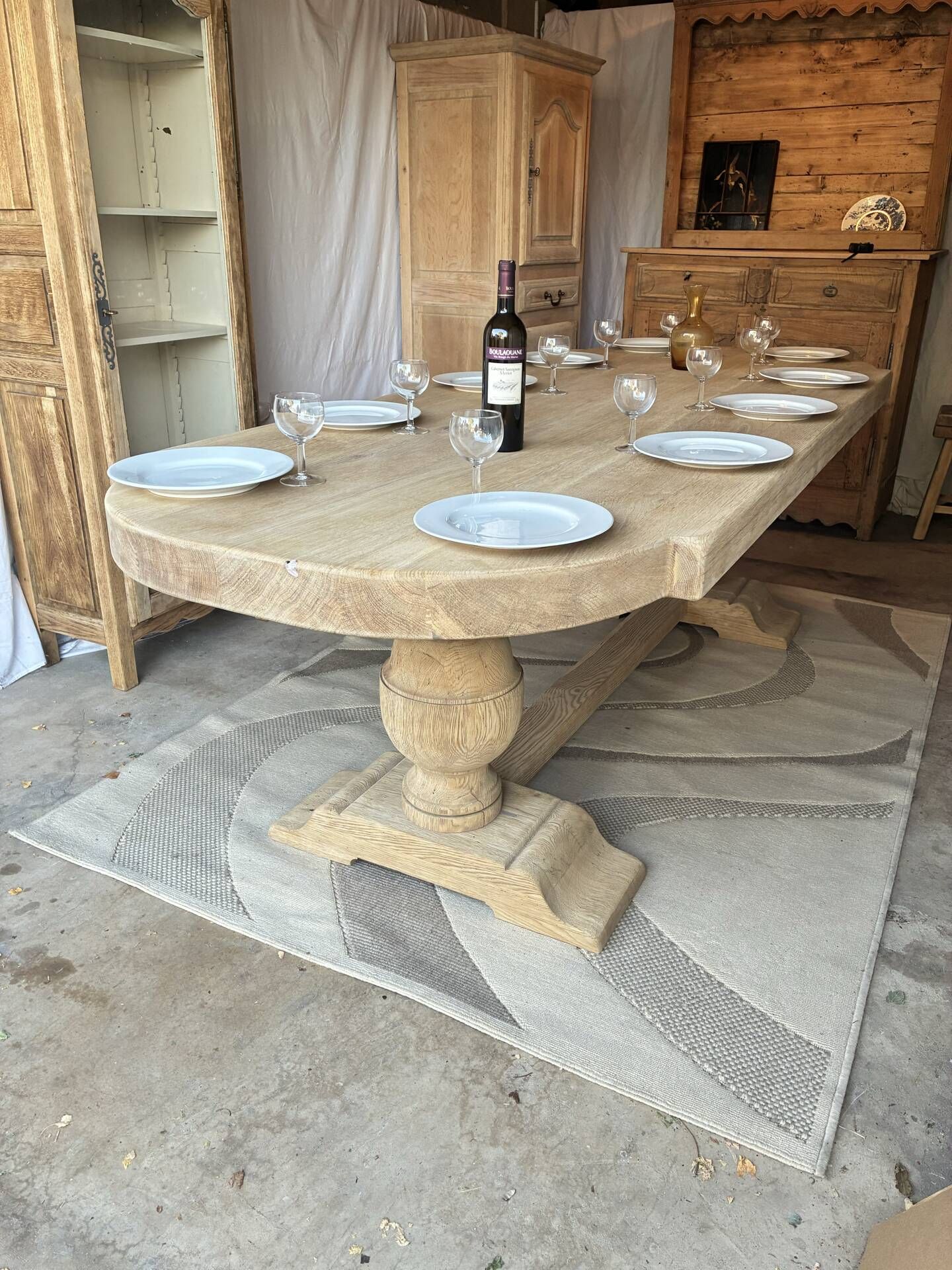 Monastery table in solid oak
