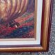 Oil on canvas with geraniums, floral decoration, signature to be identified