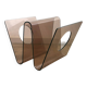 Smoked Plexiglas magazine rack by Michel Dumas