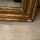 Rectangular gold leaf mirror