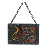 Glazed Ceramic Wall Plaque by Ruscha 1970s