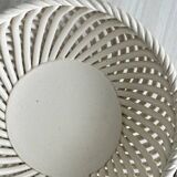 Antique twisted white porcelain basket