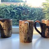 Set of 6 mugs in pyrite sandstone