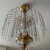 60s-70s crystal tassel cascade chandelier