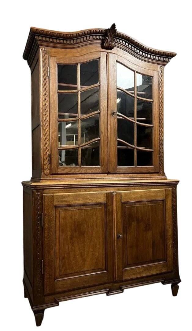 Dutch oak bookcase buffet in the 18th century style
