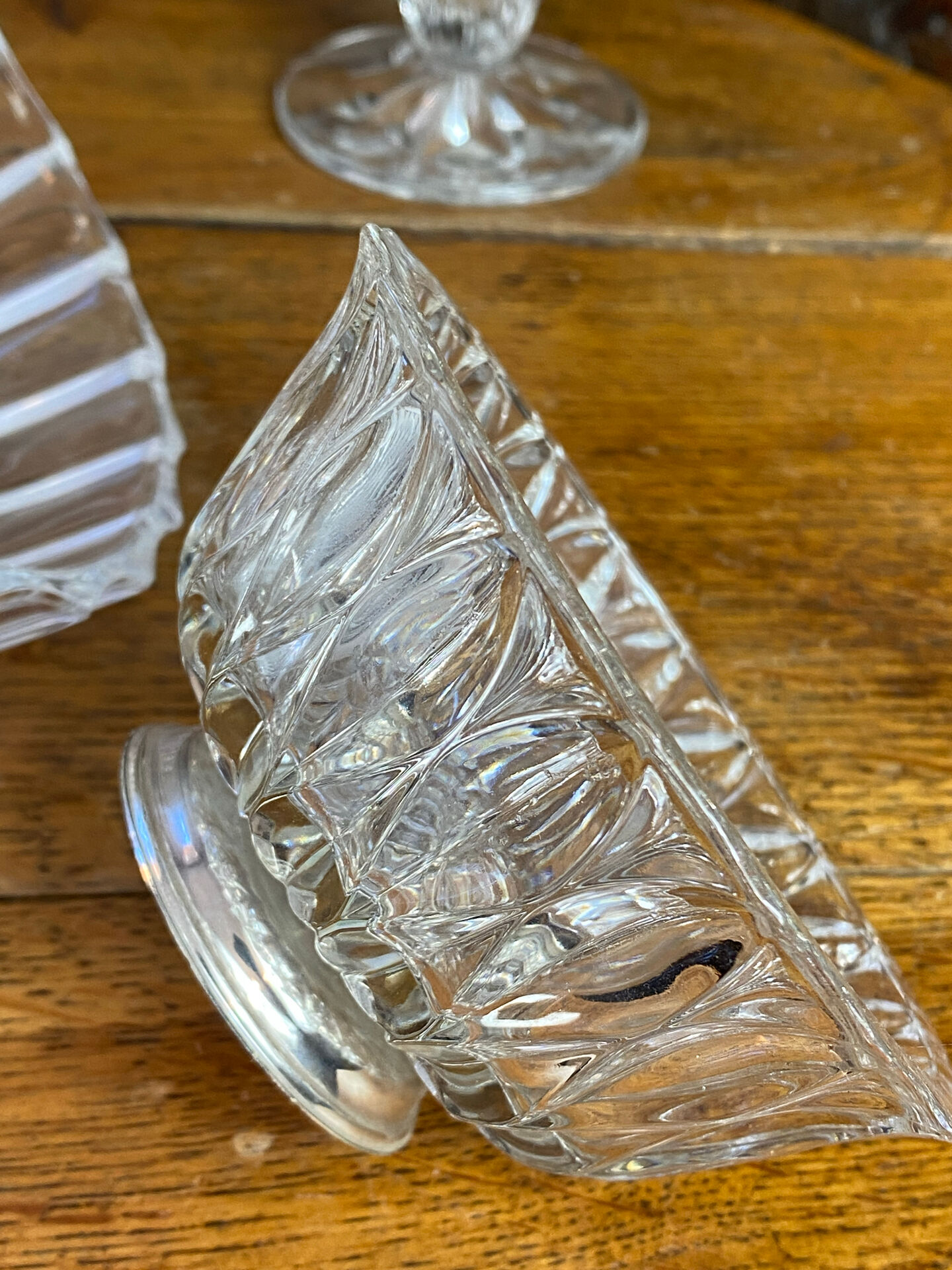 Glass and silver-plated bowls