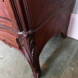 Carved walnut wardrobe – late 19th century Louis XV style