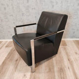 Vintage Design Armchair by Harvink – Black Leather