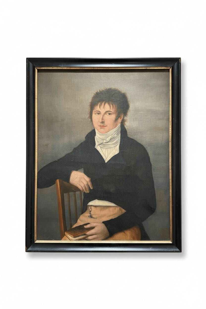 Portrait of a man, oil on canvas 19th century