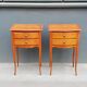 Pair of neoclassical solid wood bedside tables