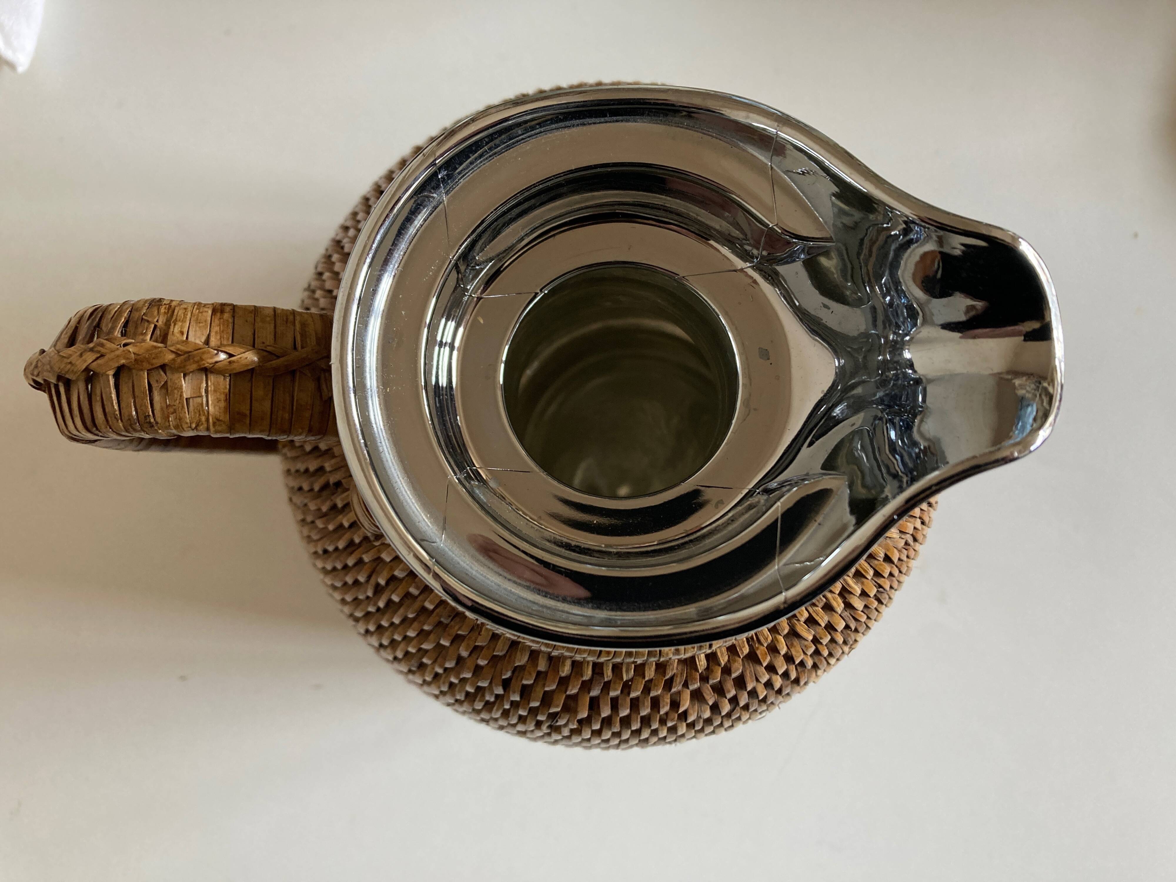 Wicker-covered thermos carafe designed by Ola Olson for Xtra 1980.