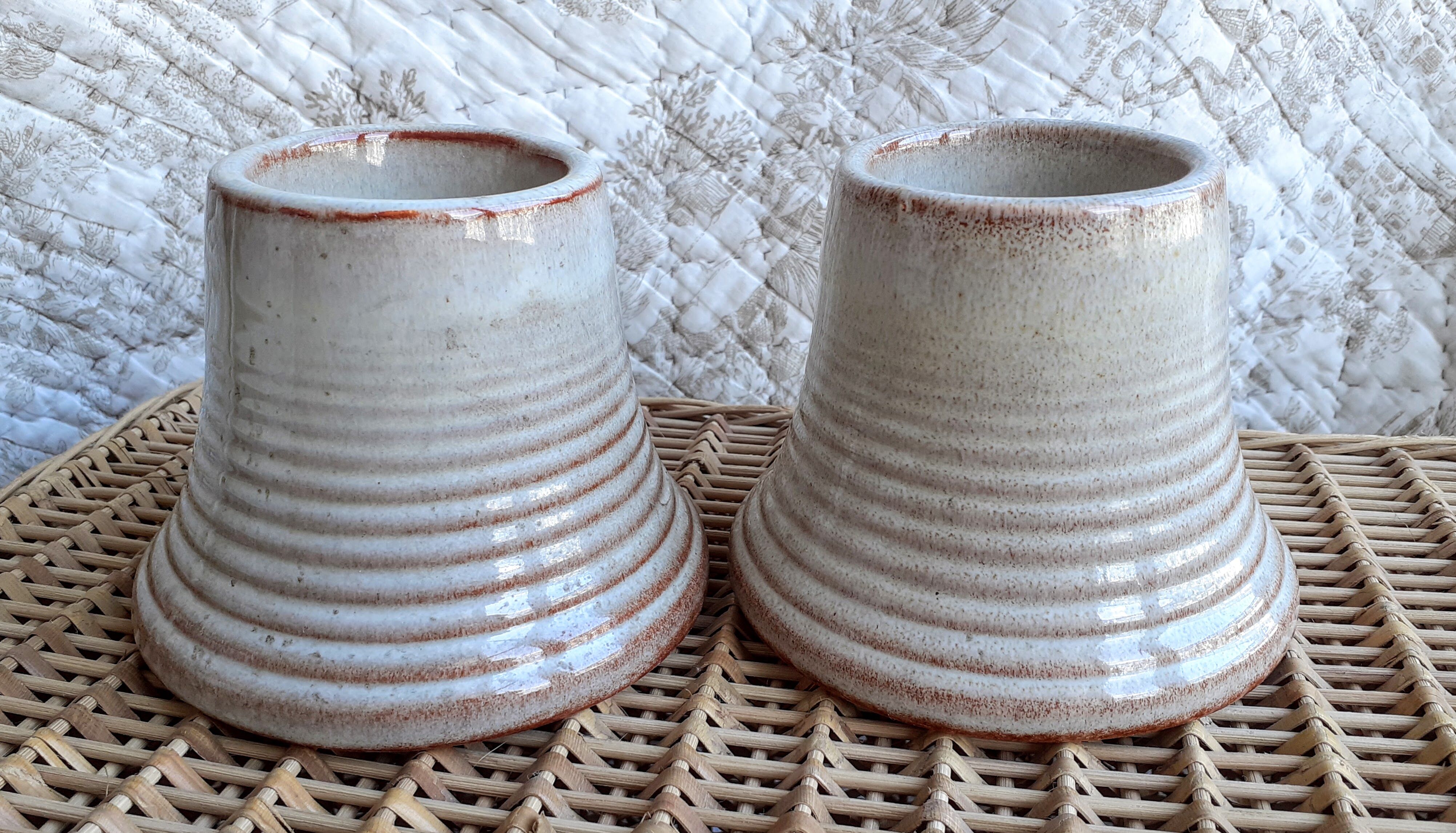 Pair of West Germany ceramic candlesticks