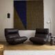 Marsala armchair in plexiglass & brown patchwork leather, Ligne Roset 1970
