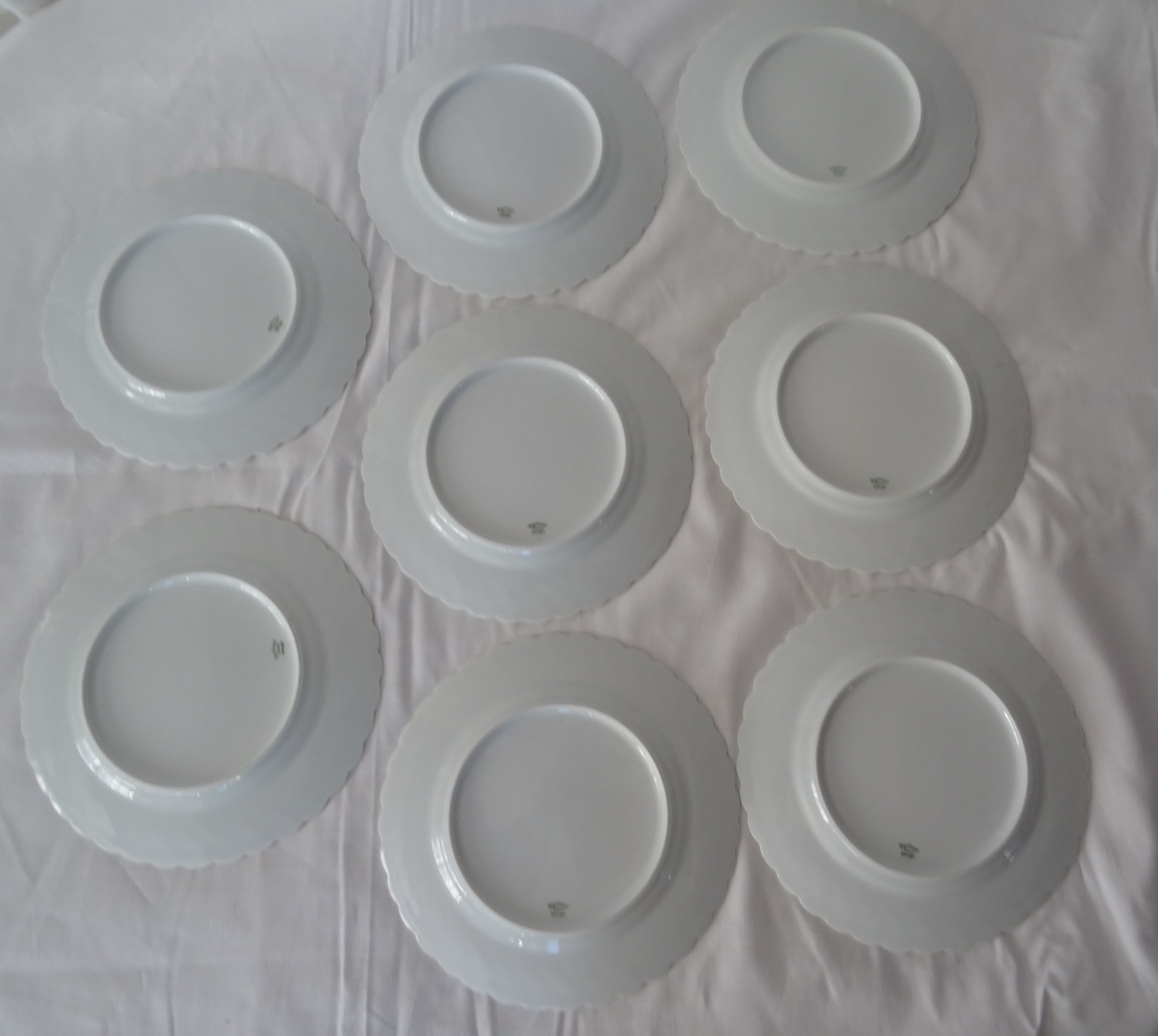8 flat plates Haviland 426112 Sylvie flowers small roses Limoges