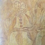 Old small Fischel children's chair with Pierrot decor