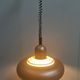 Knud Christensen pendant lamp model UFO in Brown metal, and white plastic 1970s