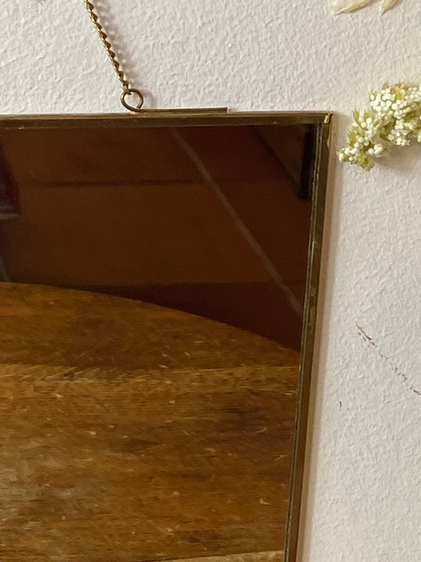 Miroir de barbier  suspendre en laiton