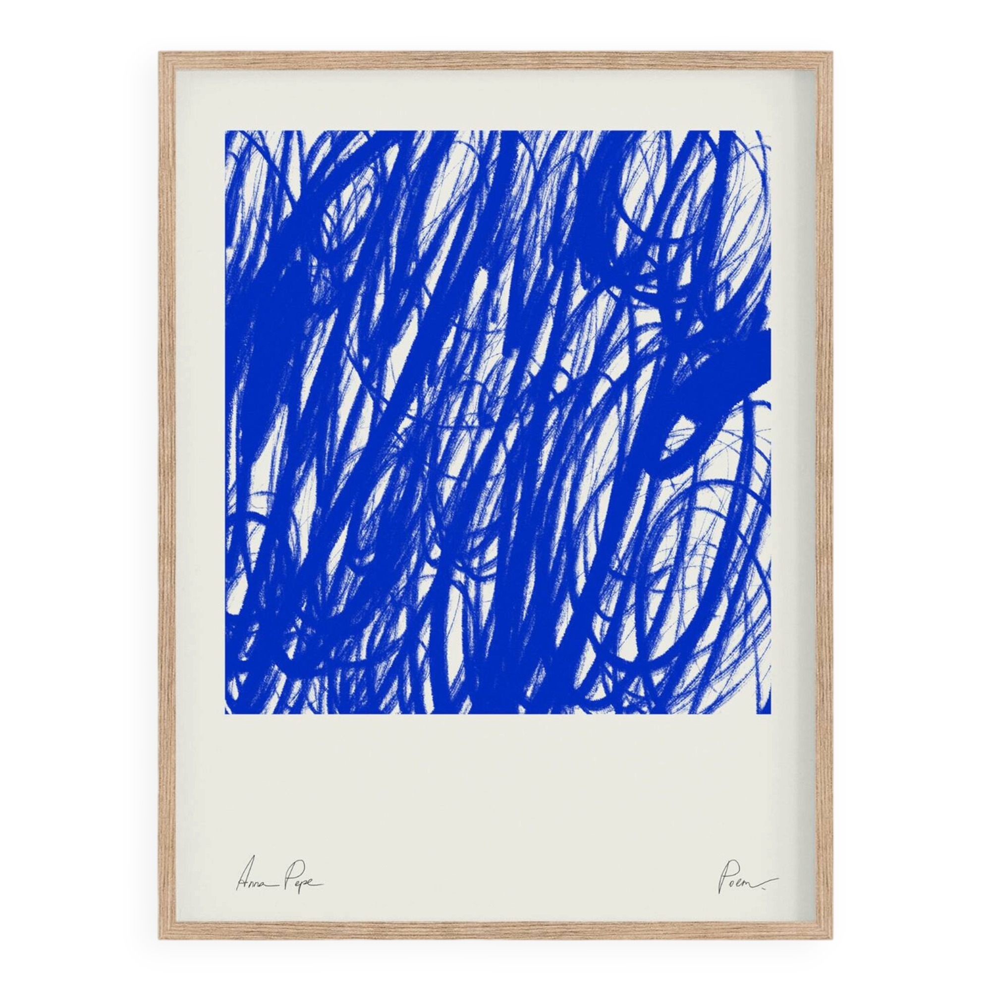 Abstract blue painting giclee print