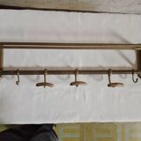 old brass wall coat rack