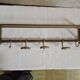 old brass wall coat rack