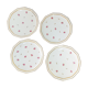 Set of 4 flowery plates in Limoges B & Cie porcelain