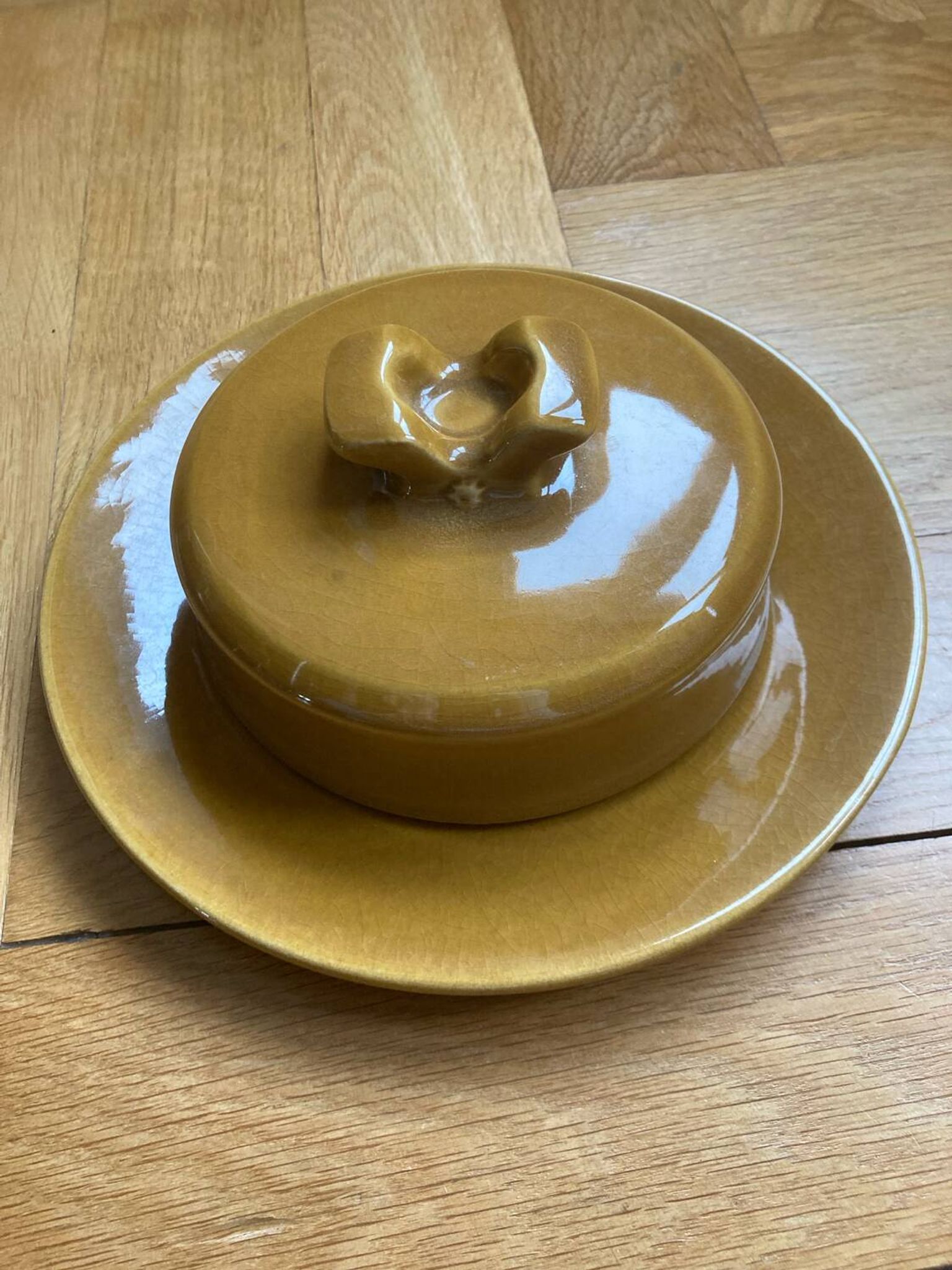 Ceramic butter dish from Beauce by Jean Cartier