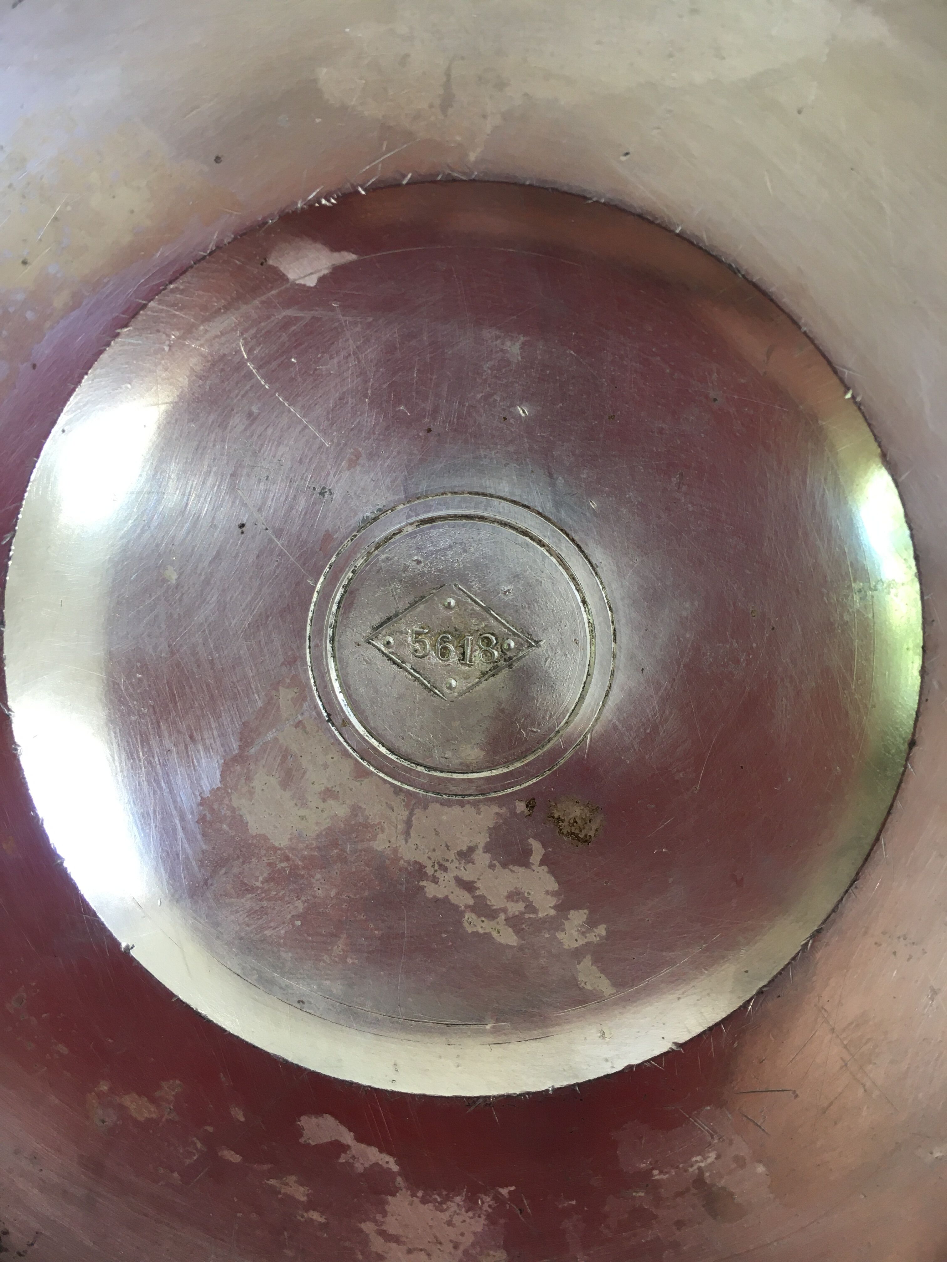 Old glass and silver metal candy