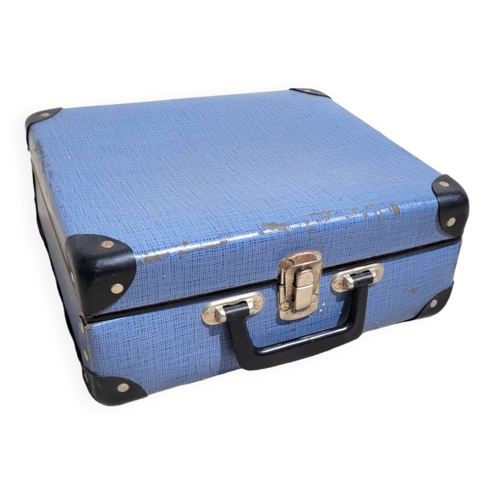 Petite valise rétro bleue