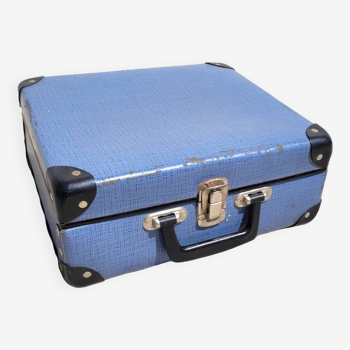 Petite valise rétro bleue