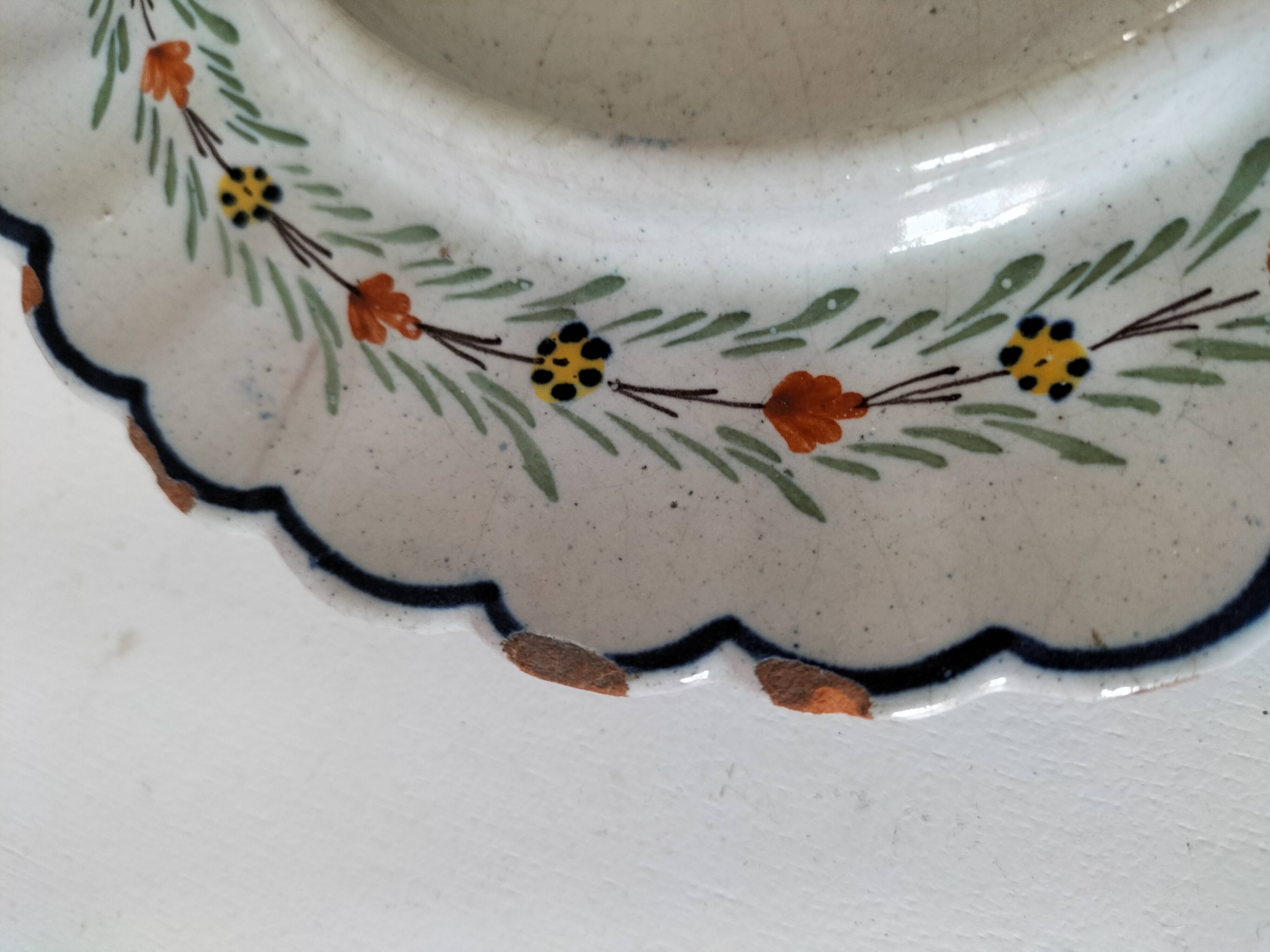 Covered cheese dish in Quimper earthenware – late 19th, early 20th century