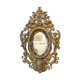 Miroir en bronze à décor d'angelots et mascarons fin 19ème siècle
