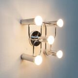 Vintage German Space Age ceiling lamp by Gaetano Sciolari for Leola, 1970s.