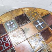 Table basse ronde céramique de Jean Gregorieff